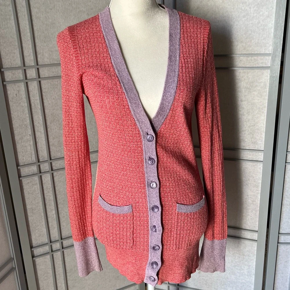 Vintage Marc by Marc Jacobs colorblock Cardigan Small - Picture 2 of 10